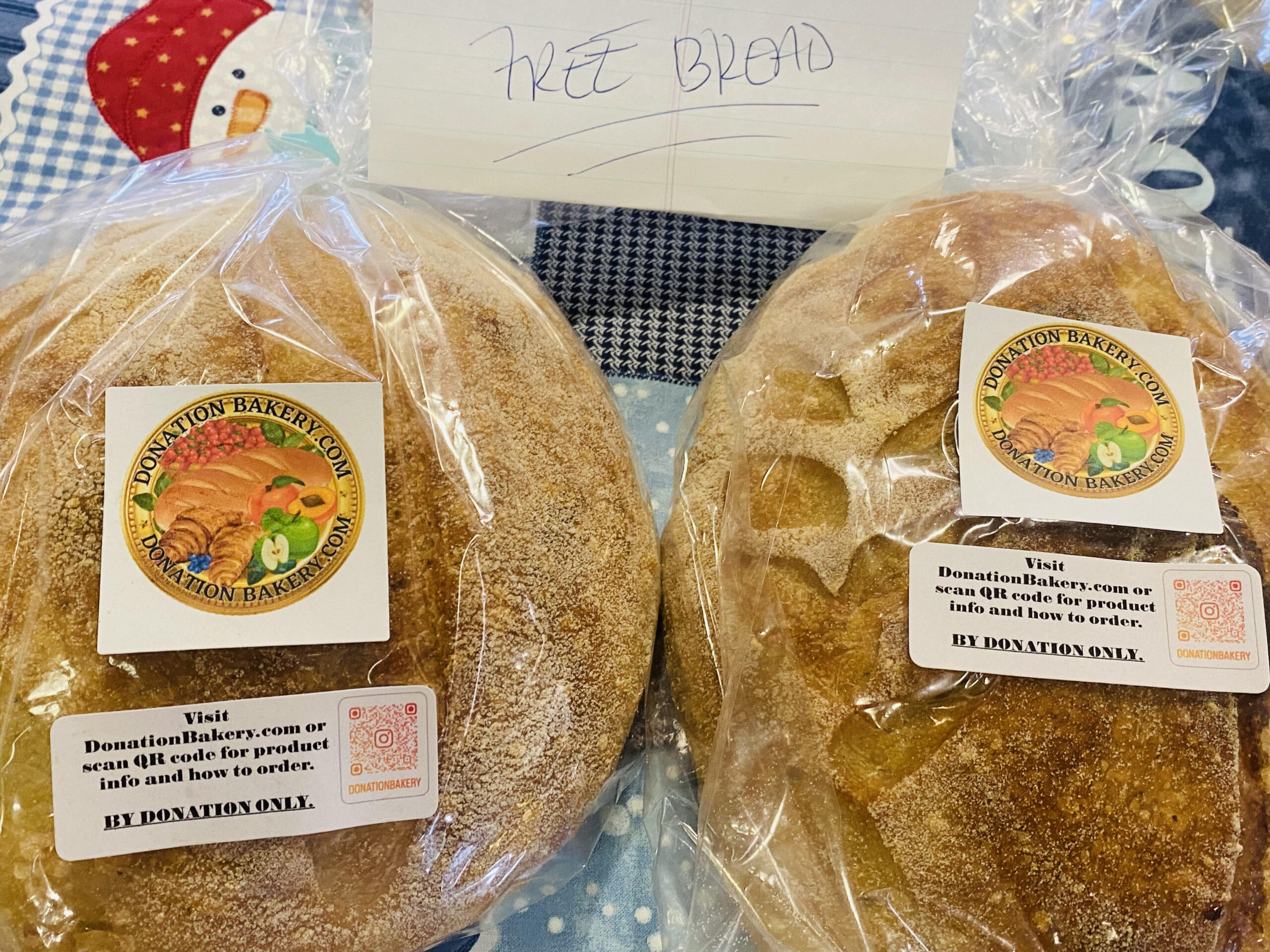free bread labeled